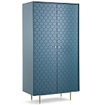 Шкаф двухдверный Scale Ornament Blue Wardrobe варинант исполнения - 2 | Loft Concept в Костроме