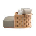 Дизайнерский уличный диван из массива дерева с плетеной спинкой PALINFRASCA Sofa варинант исполнения - 8 | Loft Concept в Костроме