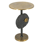 Столик приставной с абстрактным основанием и акцентом в виде золотистого диска Heavenly Space варинант исполнения - 3 | Loft Concept в Костроме