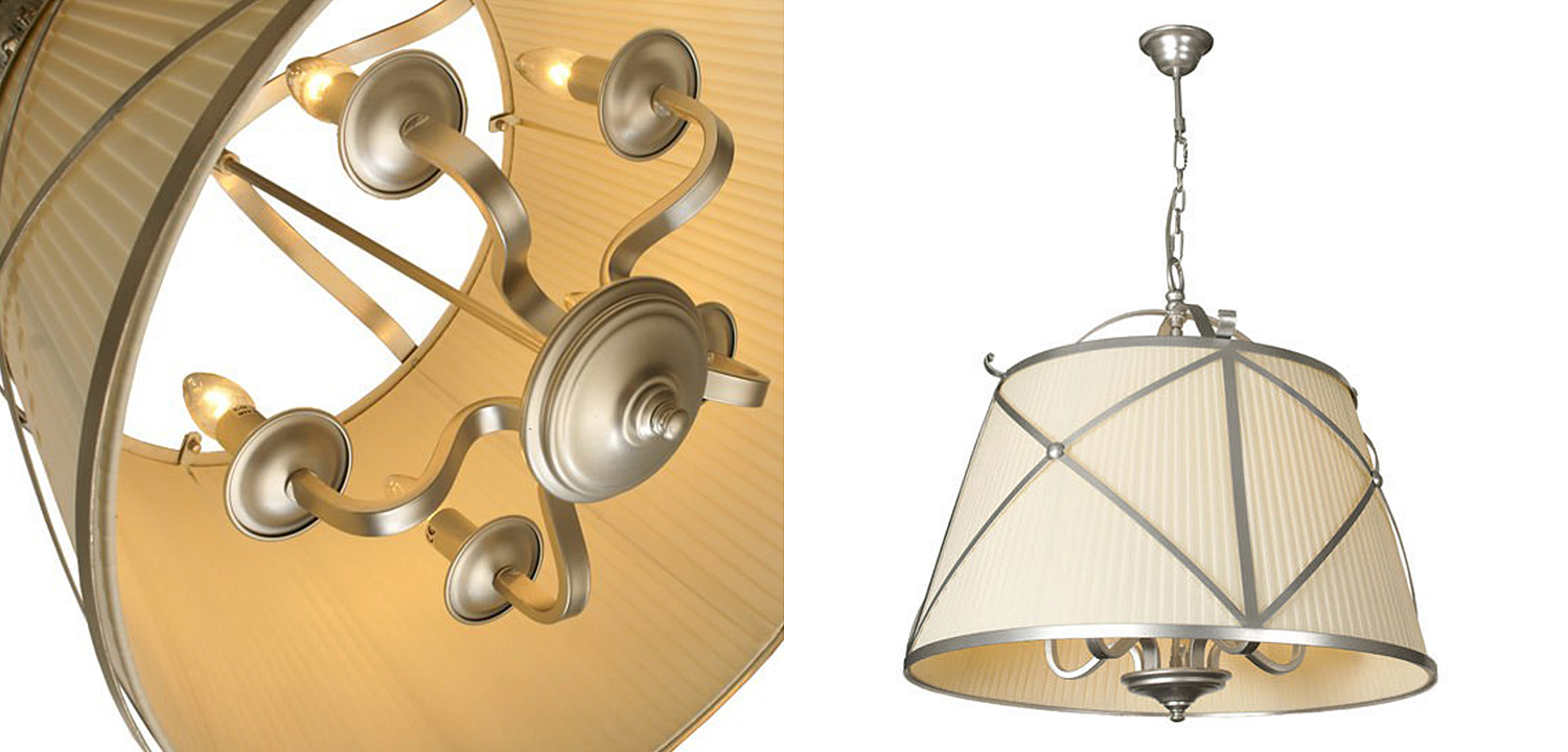 Люстра абажур Provence Lampshade Light Silver Chandelier Люстра абажур Provence Lampshade Light Silver Chandelier - Loft-Concept в Костроме