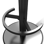 Барный стул вращающийся со спинкой и подлокотниками Douglas Rhombus Черный Велюр варинант исполнения - 5 | Loft Concept в Костроме