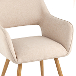 Стул в рогожке бежевого цвета NEASAN STOOL варинант исполнения - 6 | Loft Concept в Костроме