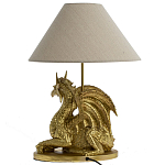 Настольная лампа с абажуром Дракон Golden Dragon Lamp Beige варинант исполнения - 3 | Loft Concept в Костроме