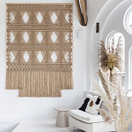 Панно на стену плетеное Макраме бежевый цвет  варинант исполнения - 5 | Loft Concept в Костроме