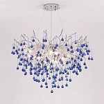 Люстра с синими стеклянными подвесками в форме капель FAIRYTREE Light варинант исполнения - 1 | Loft Concept в Костроме