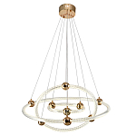 Люстра подвесная светодиодная в виде 3-х колец Lighting Rings Gold варинант исполнения - 1 | Loft Concept в Костроме