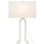 Настольная лампа на арочном корпусе с прямоугольным абажуром One Piece Support варинант исполнения - 2 | Loft Concept в Костроме