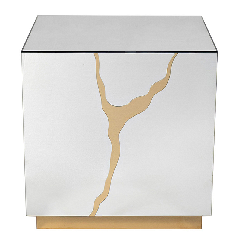 Столик журнальный зеркальный с золотым декором Gold Painted Mirror Table Зеркало Золотой Столик журнальный зеркальный с золотым декором Gold Painted Mirror Table Зеркало Золотой в Костроме | Loft Concept
