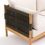 Садовый диван из тикового дерева и веревок Оreon варинант исполнения - 10 | Loft Concept в Костроме