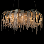 Люстра круглая подвесная с металлическими дугами и длинными цепочками 80 см Atlantis Chain варинант исполнения - 6 | Loft Concept в Костроме