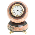 Часы настольные в виде шара из натурального камня Ball Stone Clock варинант исполнения - 1 | Loft Concept в Костроме