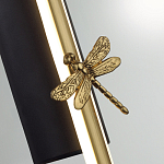 Бра с круглым плафоном из алебастра и бронзовой декоративной стрекозой 65 Alaris  варинант исполнения - 7 | Loft Concept в Костроме