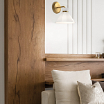 Бра с белым конусным плафоном из стекла Alora Mood варинант исполнения - 9 | Loft Concept в Костроме