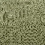 Подушка из хлопка рельефной вязки зеленого цвета Eden Line варинант исполнения - 3 | Loft Concept в Костроме