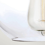 Подвесной светильник цвета никель с прозрачным стеклянным плафоном на цепи Feiss варинант исполнения - 10 | Loft Concept в Костроме