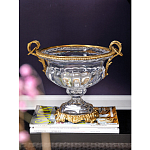 Чаша из прозрачного стекла с бронзовой подставкой и ручками Eden Garden варинант исполнения - 2 | Loft Concept в Костроме