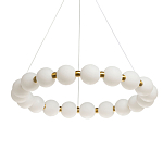 Люстра круглая с матовыми белыми шарами PEARLS Suspension варинант исполнения - 1 | Loft Concept в Костроме