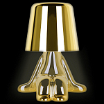 Настольная лампа фигурная цвета золото с гладким абажуром Высота 16 см Sophia варинант исполнения - 1 | Loft Concept в Костроме