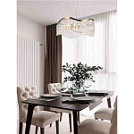 Люстра подвесная волнистой формы с хрустальными подвесками Ludivine Lighting варинант исполнения - 5 | Loft Concept в Костроме