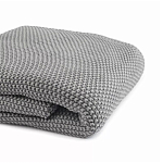 Плед из хлопка серого цвета Waffle Comfort варинант исполнения - 2 | Loft Concept в Костроме