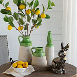 Статуэтка заяц из текстурированной терракоты и покрытый глянцевой краской под бронзу Rabbit Charm  варинант исполнения - 6 | Loft Concept в Костроме