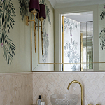 Обои ручная роспись Silk Tree Original colourway on White Metal gilded paper варинант исполнения - 3 | Loft Concept в Костроме