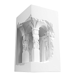 Встраиваемый в стену гипсовый светильник под покраску с колоннами и арками в античном стиле Antiquity Athena варинант исполнения - 6 | Loft Concept в Костроме