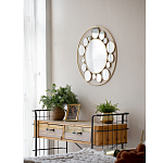 Зеркало настенное с круглыми зеркальными вставками Modern Mirror Space варинант исполнения - 2 | Loft Concept в Костроме