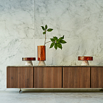 Высокая чаша из янтарного стекла Amber Marble Vase варинант исполнения - 4 | Loft Concept в Костроме