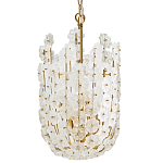 Подвесной светильник декорированный цветами из стекла Lightness of Flowers варинант исполнения - 1 | Loft Concept в Костроме