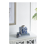 Ваза с крышкой в китайском стиле Oriental Blue & White Ornament Vases варинант исполнения - 3 | Loft Concept в Костроме