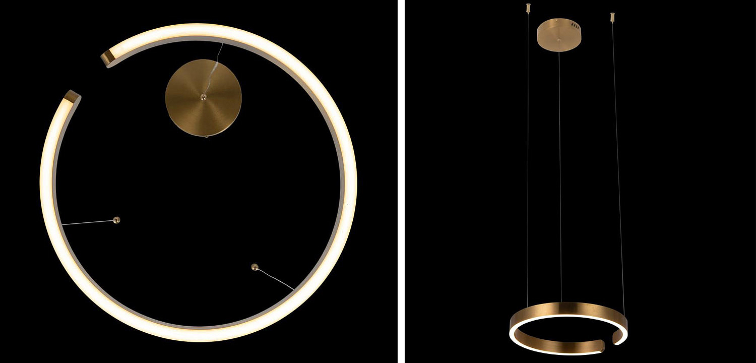 Подвесной светильник Half Ring brass 40 Подвесной светильник Half Ring brass 40 - Loft-Concept в Костроме