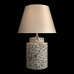 Настольная лампа цилиндрическая с цветочной росписью Lamp Flower Painting варинант исполнения - 3 | Loft Concept в Костроме