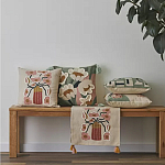 Подушка с цветочным принтом и кисточками Blooming Elegance Daisy варинант исполнения - 9 | Loft Concept в Костроме