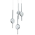 Люстра с 4-мя плафонами из хрустального шара Crystal Bubbles Chrome Hanging Lamp варинант исполнения - 2 | Loft Concept в Костроме