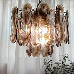 Люстра из круглых стеклянных элементов Vienna варинант исполнения - 2 | Loft Concept в Костроме