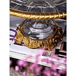 Чаша из прозрачного стекла с бронзовым ободком и фигурками бабочек Eden Garden варинант исполнения - 5 | Loft Concept в Костроме