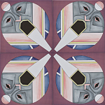 Плитка дизайнерская с узором Маска варинант исполнения - 3 | Loft Concept в Костроме