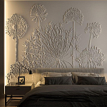 Барельеф DANDELIONS варинант исполнения - 1 | Loft Concept в Костроме