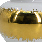 Ваза белая с крышкой и золотистыми фрагментами 24 см Chinoiserie Ceramics варинант исполнения - 3 | Loft Concept в Костроме