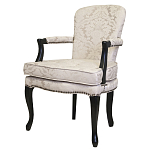 Кресло c растительным орнаментом Aubrey Classical Armchair beige jacquard варинант исполнения - 3 | Loft Concept в Костроме