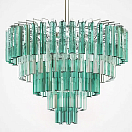 Дизайнерская люстра AQUA Blue Lagoon бирюзовое стекло несколько ярусов варинант исполнения - 1 | Loft Concept в Костроме