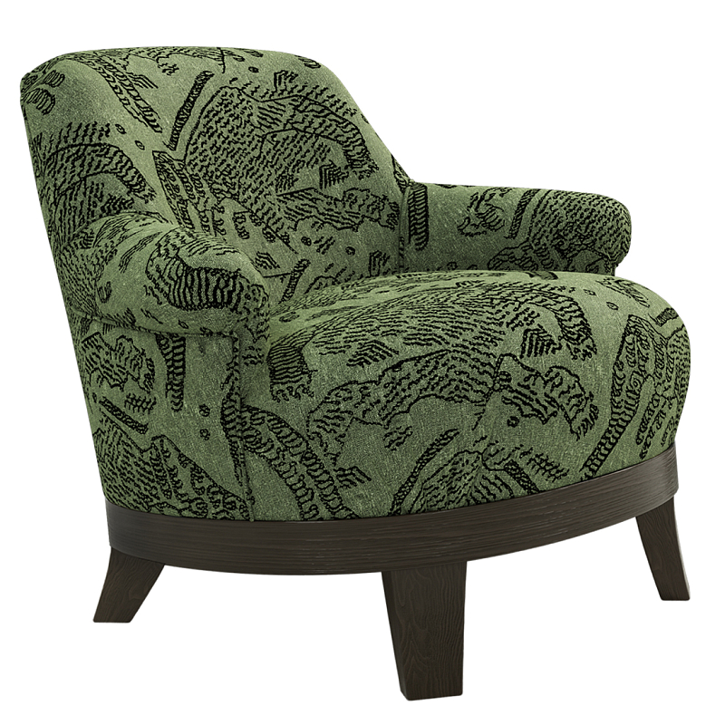 Кресло Turin Green Зеленый Коричневый в Костроме | Loft Concept 