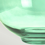 Настольная лампа с шарообразным прозрачным основанием из цветного переработанного стекла и белым цилиндрическим абажуром Elstead Lighting варинант исполнения - 5 | Loft Concept в Костроме