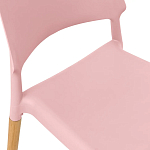 Пластиковый стул на ножках из массива бука Ferret Pink варинант исполнения - 4 | Loft Concept в Костроме