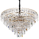 Люстра с прозрачными и цветными подвесками из хрусталя Colorful Crystals Chandelier 18 варинант исполнения - 1 | Loft Concept в Костроме