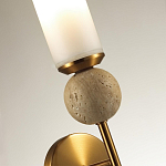 Бра с цилиндрическим матовым плафоном и шаром из камня на металлическом основании Orb Essence варинант исполнения - 10 | Loft Concept в Костроме