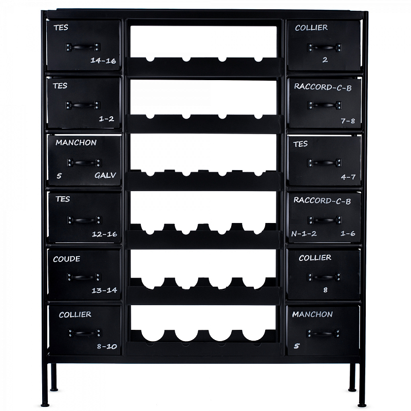 Винный стеллаж RADAGAST IRON WINE CHEST BLACK Черный Красный Оранжевый Желтый Белый Серый Синий Зеленый Голубой Бирюзовый Винный стеллаж RADAGAST IRON WINE CHEST BLACK Черный Красный Оранжевый Желтый Белый Серый Синий Зеленый Голубой Бирюзовый в Костроме | Loft Concept