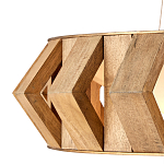 Люстра круглая из толстых деревянных реек Wooden Slats варинант исполнения - 2 | Loft Concept в Костроме