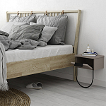 Прикроватная тумба бежево-серого цвета с откидной дверцей NORFOLK NIGHTSTAND LIGHT MOCHA варинант исполнения - 2 | Loft Concept в Костроме